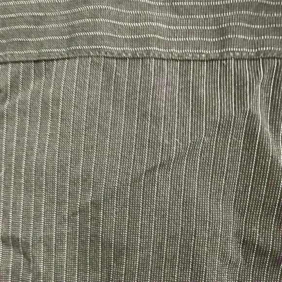 CALVIN KLIEN BLACK COTTON BUTTON DOWN WITH WHITE PIN STIPES SIZE XXL/TTG - Picture 5 of 8